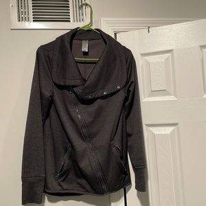 Grey champion workout jacket can be worn over workout clothes or even just out